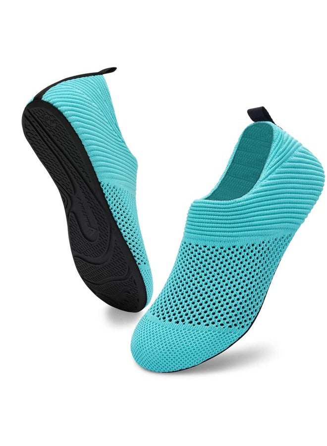ANLUKE Womens Mens Water Shoes Barefoot Quick-Dry Aqua Socks for Beach Swim Surf Water Sport, Ablcgreen, 6.5-7.5 Women/6-7 Men - Image 1