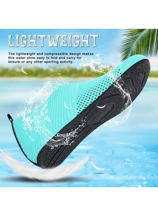 ANLUKE Womens Mens Water Shoes Barefoot Quick-Dry Aqua Socks for Beach Swim Surf Water Sport, Ablcgreen, 6.5-7.5 Women/6-7 Men - Image 5