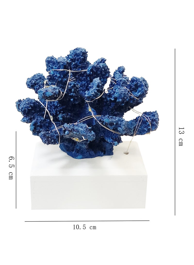 Fake Coral Figurine Tabletop Artificial With Light