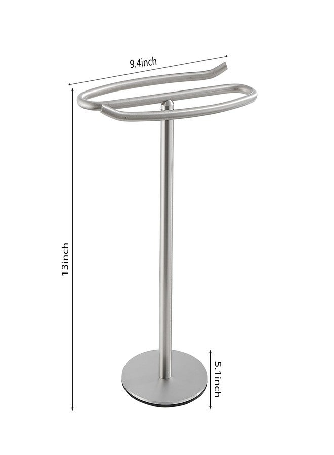 GGStudy Hand Towel Holder Stand Table-Standing Towel Rack, SUS304 Stainless Steel Towel Bar Rack Stand, Tower Bar for Bathroom Kitchen Vanity Countertop Brushed Nickel - Image 3
