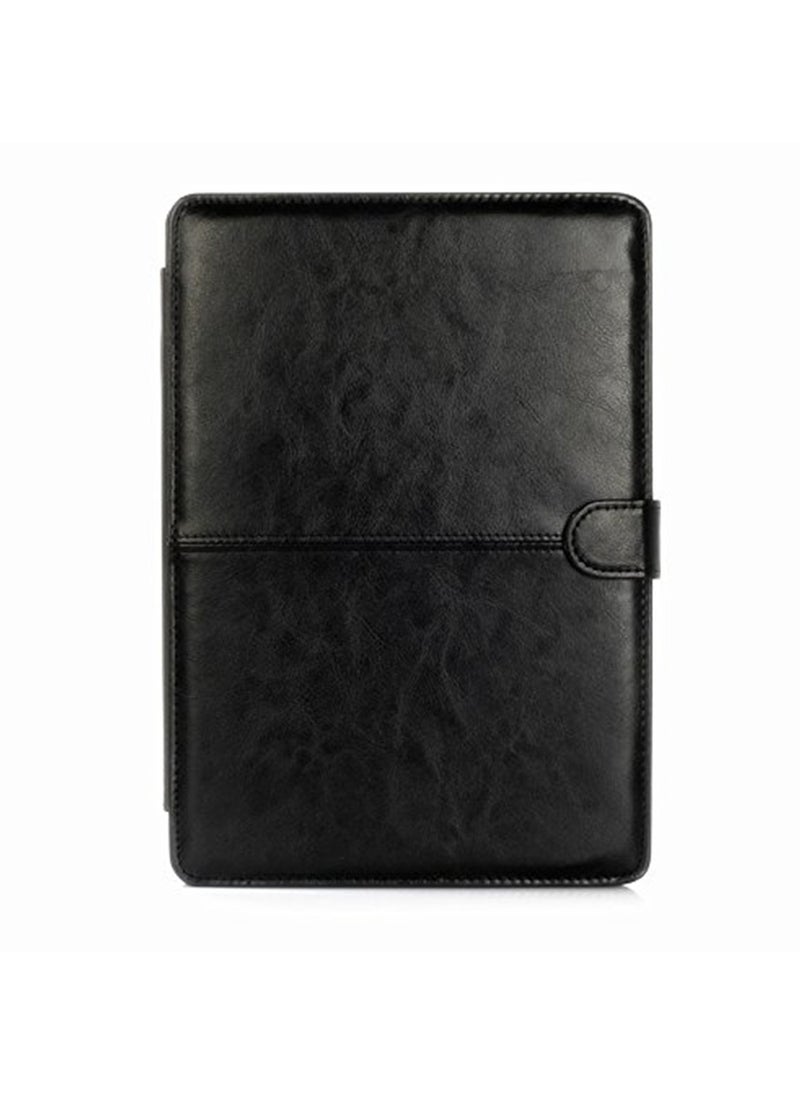 Generic - Compatible with MacBook Air 13.6 Inch PU Leather Book Case Model A2681/A3113 M2/M3 Chip 2024 2023 2022 Sleeve Carrying Cover Folio Case (Black) - Image 1