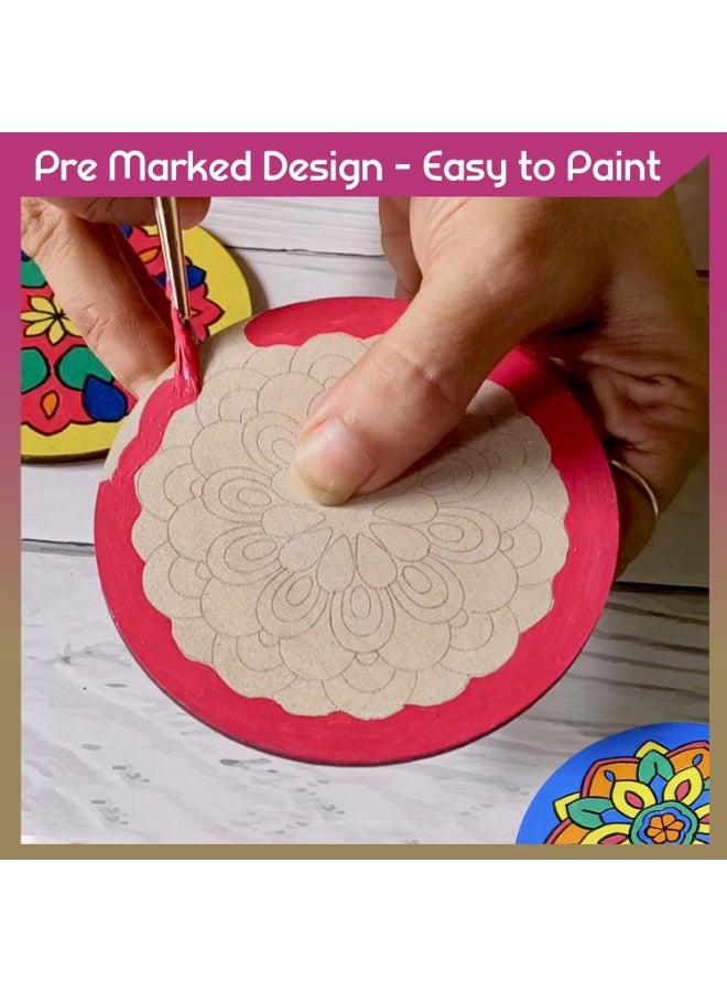 SOLOBOLO Mandala Art kit for Kids Adults,Indian Art Forms Kits,Art & Craft kit Birtday Return Gift for Girls 9-12 12-15,Coloring & Painting kit Using Water Brush, Brown - Image 4