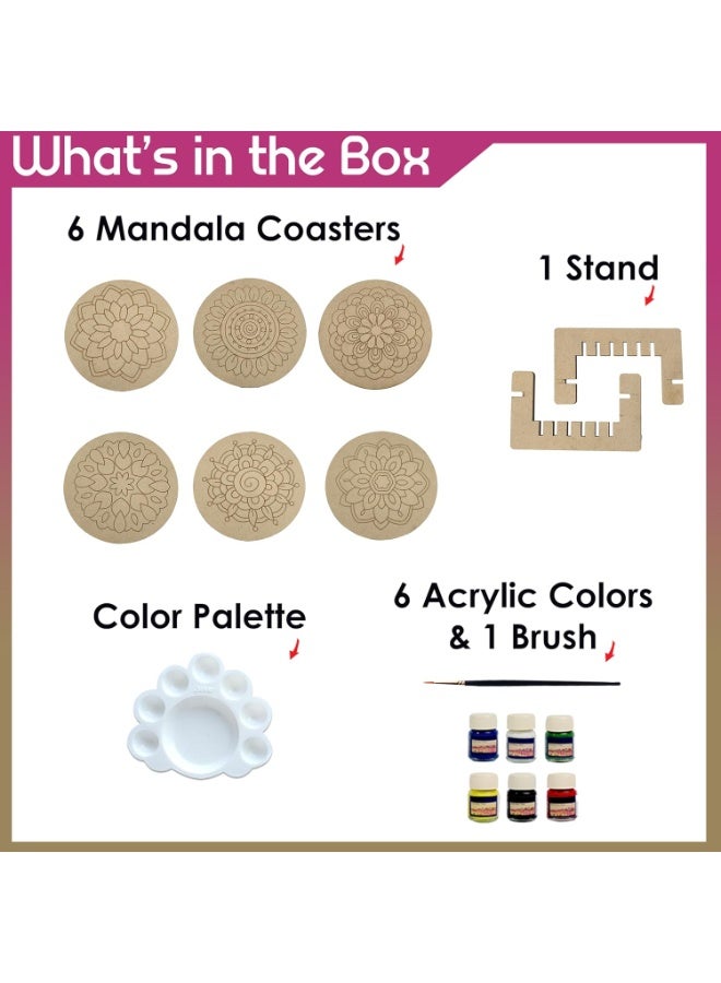 SOLOBOLO Mandala Art kit for Kids Adults,Indian Art Forms Kits,Art & Craft kit Birtday Return Gift for Girls 9-12 12-15,Coloring & Painting kit Using Water Brush, Brown - Image 3