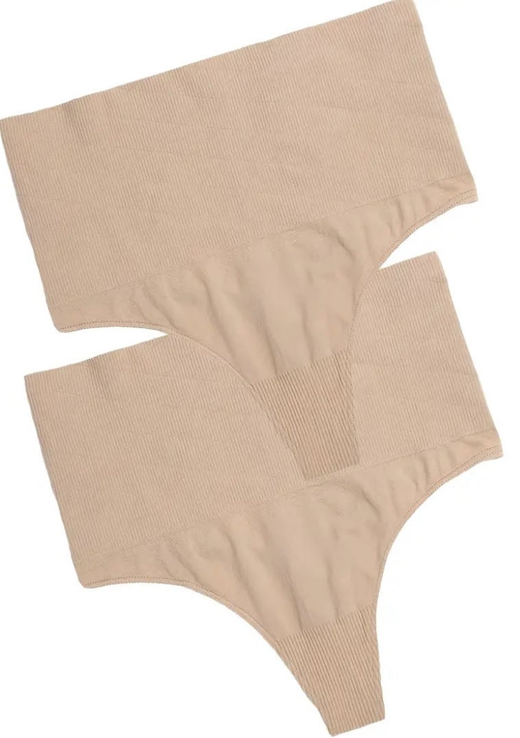 Plus Size Seamless High Waist Thong High Elastic Body Shaping T Pants Sports Fitness Ladies Underwear - Image 1