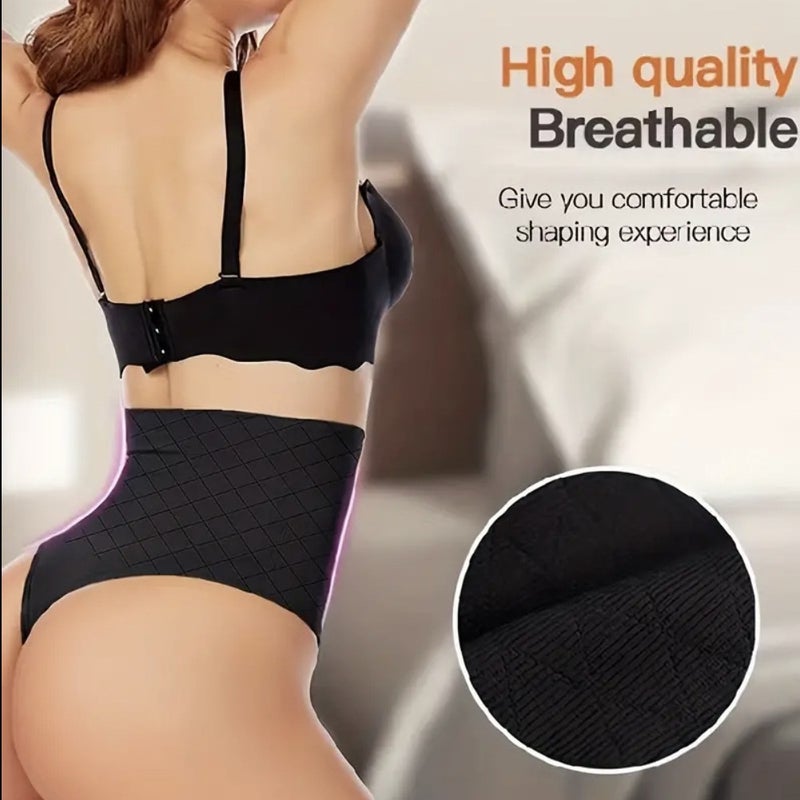 Plus Size Seamless High Waist Thong High Elastic Body Shaping T Pants Sports Fitness Ladies Underwear - Image 2