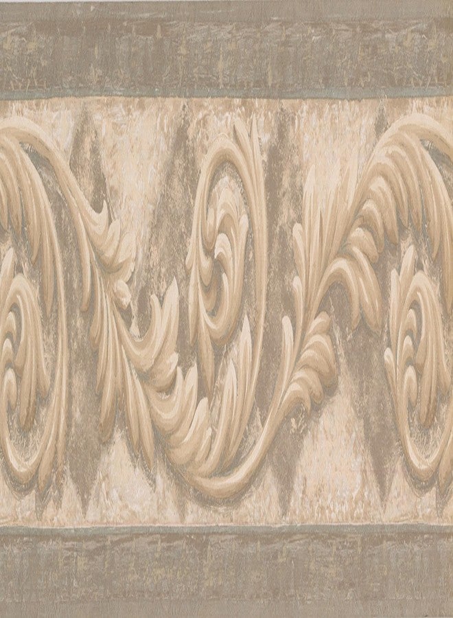 Norwall ورق جدران فيكتوري من دمشقي بلون بني بيج بتصميم عتيق، لفة مقاس 15 × 7 بوصة - Image 2