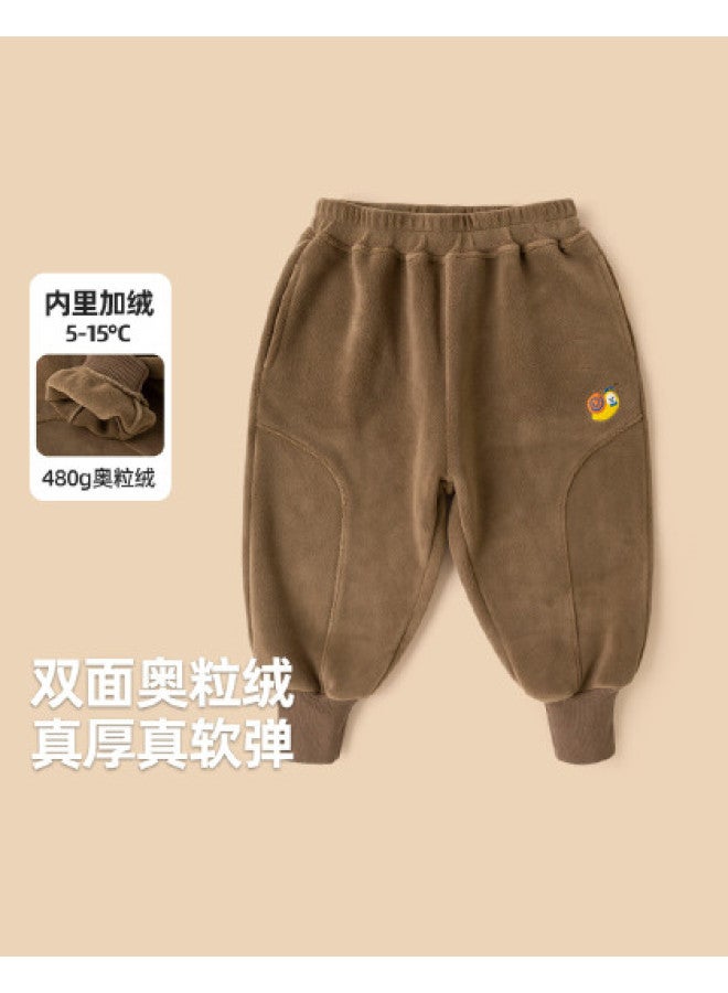 Doodle Home thickened Winter Pants For Boys & Girls - Fleece-lined Kids' Casual Trousers, Warm Children's Sportswear, Trendy Winter Outfits - Image 1
