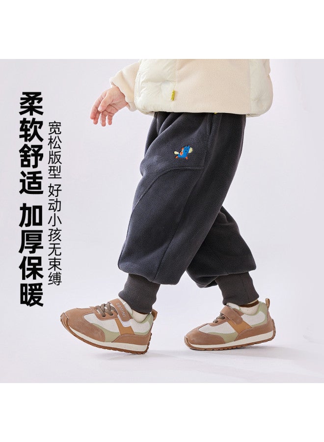 Doodle Home thickened Winter Pants For Boys & Girls - Fleece-lined Kids' Casual Trousers, Warm Children's Sportswear, Trendy Winter Outfits - Image 4