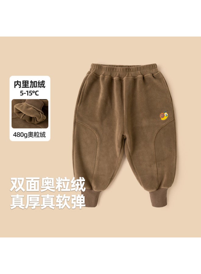 Doodle Home thickened Winter Pants For Boys & Girls - Fleece-lined Kids' Casual Trousers, Warm Children's Sportswear, Trendy Winter Outfits - Image 2