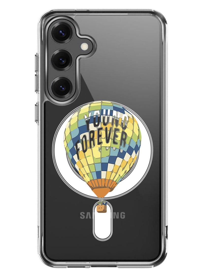 Theodor Magnetic Case for Samsung Galaxy S25 Plus 6.7-inch Compatible with MagSafe Wireless Charging, Shockproof Phone Bumper Cover Young forever-01 - Image 1