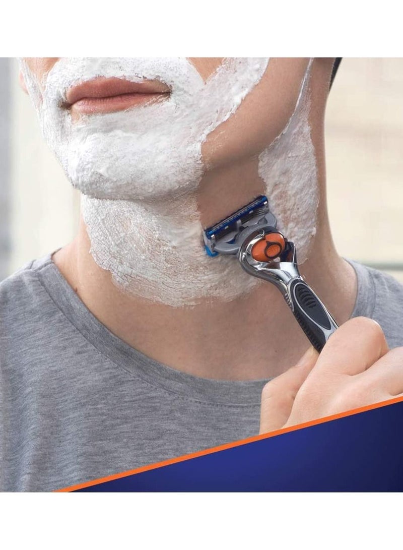 Gillette 4-Piece Fusion5 ProGlide Razor Blades Silver/Blue/Green - Image 4