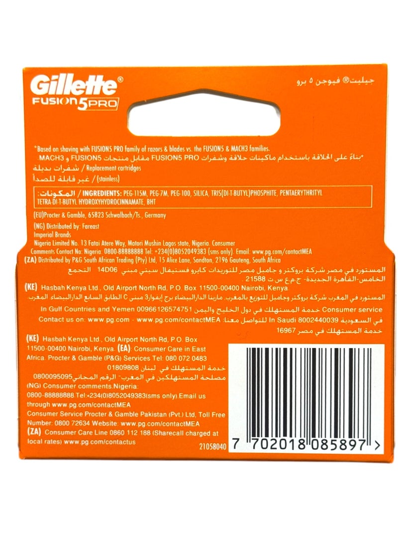 Gillette Fusion 5 Pro Manual Blades Refills 2 pcs - Image 3