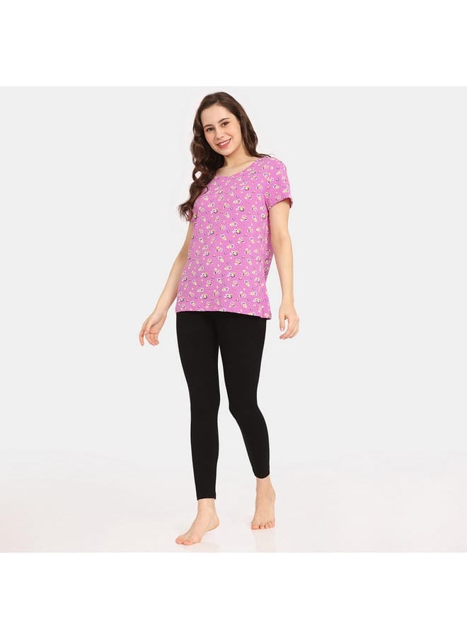 zivame Set of 2 - Zivame Printed T-shirt with Short Sleeves  - Image 2
