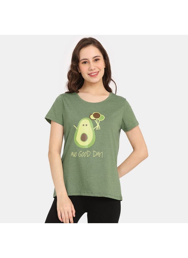 zivame Set of 2 - Zivame Printed T-shirt with Short Sleeves  - Image 4