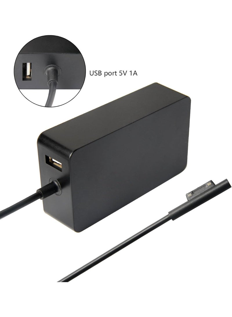 Tablet Charger with USB Port(5V 1A), 15V 4A Adapter Compatible with Microsoft Surface Pro 3, Surface Pro 4 Model 1706 - Image 3
