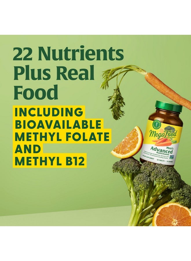 MegaFood Men's Advanced Multivitamin for Men - Doctor -Formulated - Choline, Vitamin B12, Vitamin D, Vitamin C & Zinc - Brain Health & Immune Support - Non-GMO - Vegetarian - 60 Tabs (30 Servings) - Image 5