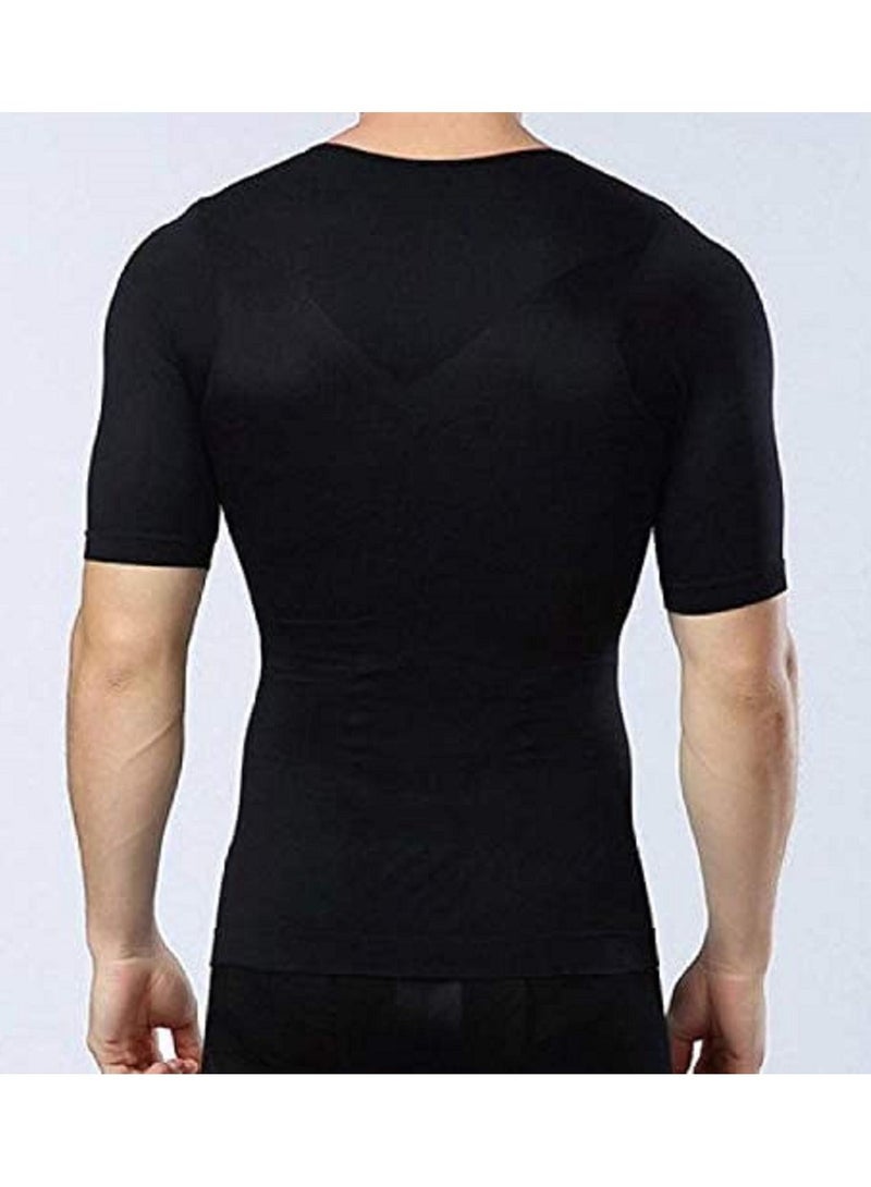 NIBEMINENT Short sleeves tank corset men corset abdomen vest muscle body shaper top  - Image 3