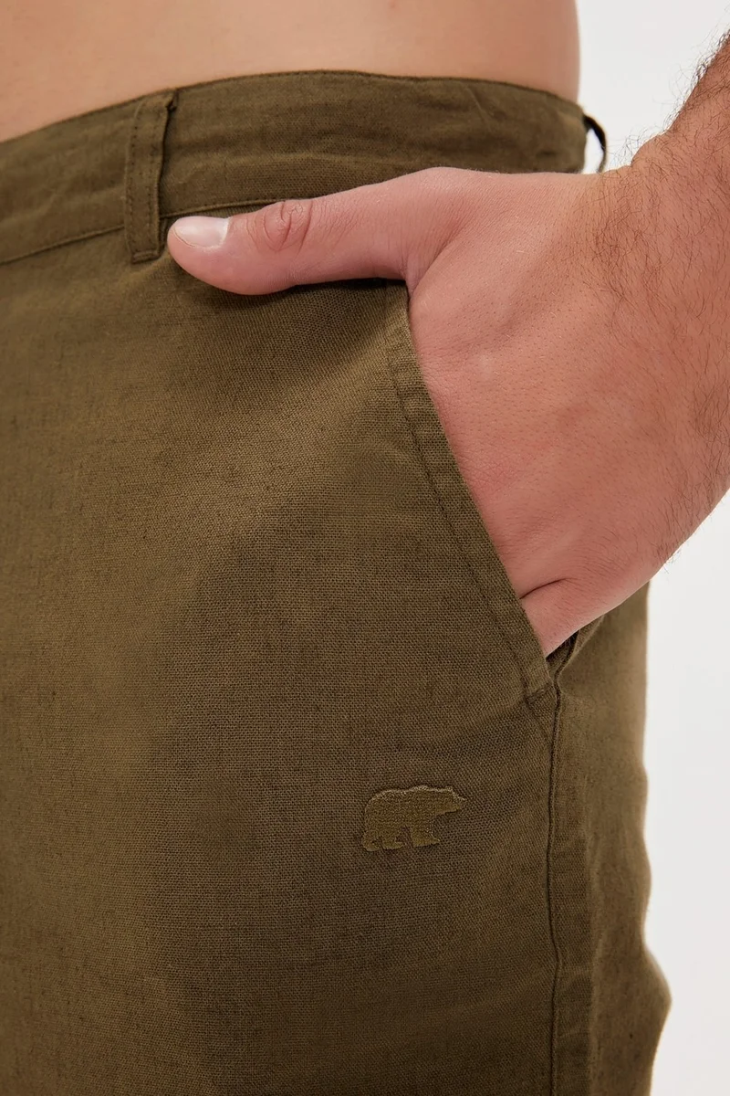 باد بير Lyne Khaki Side Pocket Men's Shorts