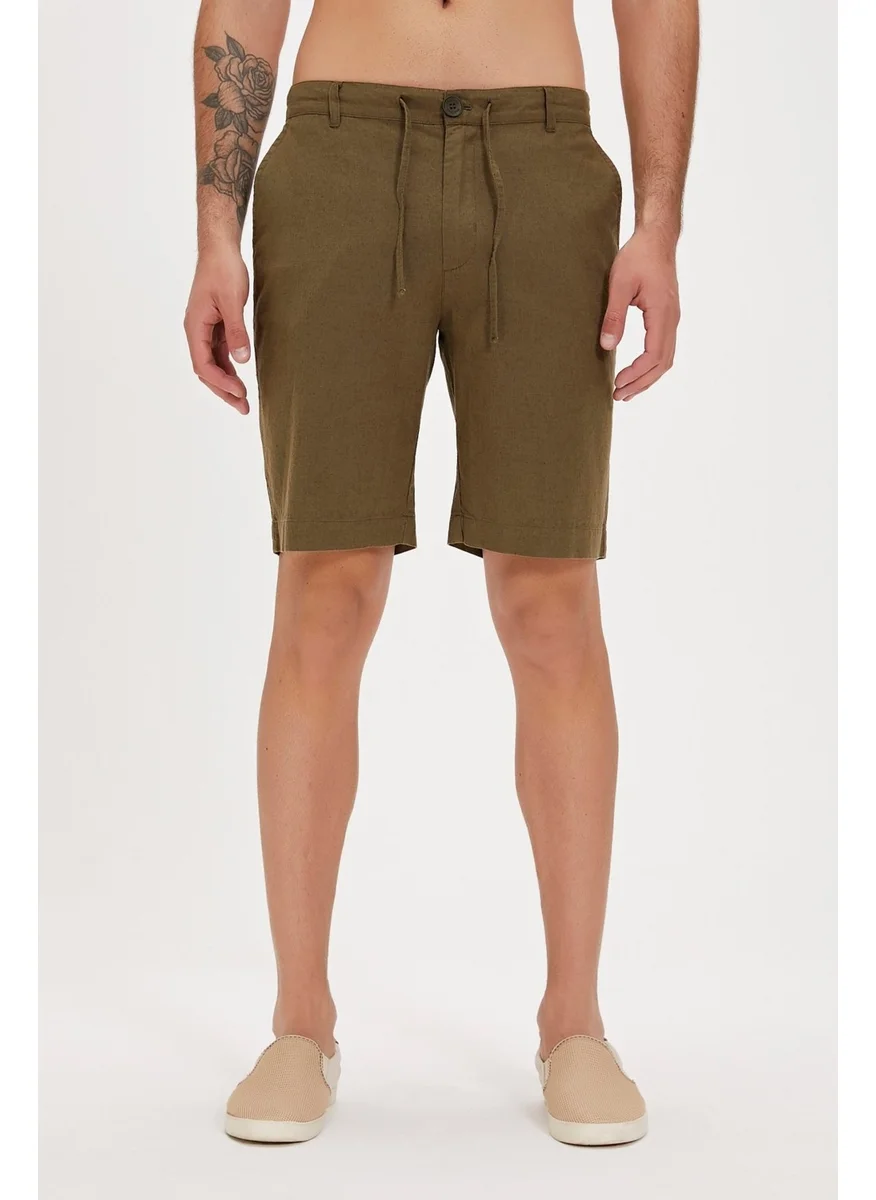 باد بير Lyne Khaki Side Pocket Men's Shorts