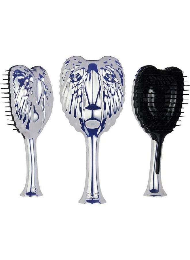 Tangle Angel فرشاة فك تشابك الشعر الاحترافية أفضل مشط لفك تشابك الشعر لجميع أنواع الشعر؛ كروم أبيض  - Image 2