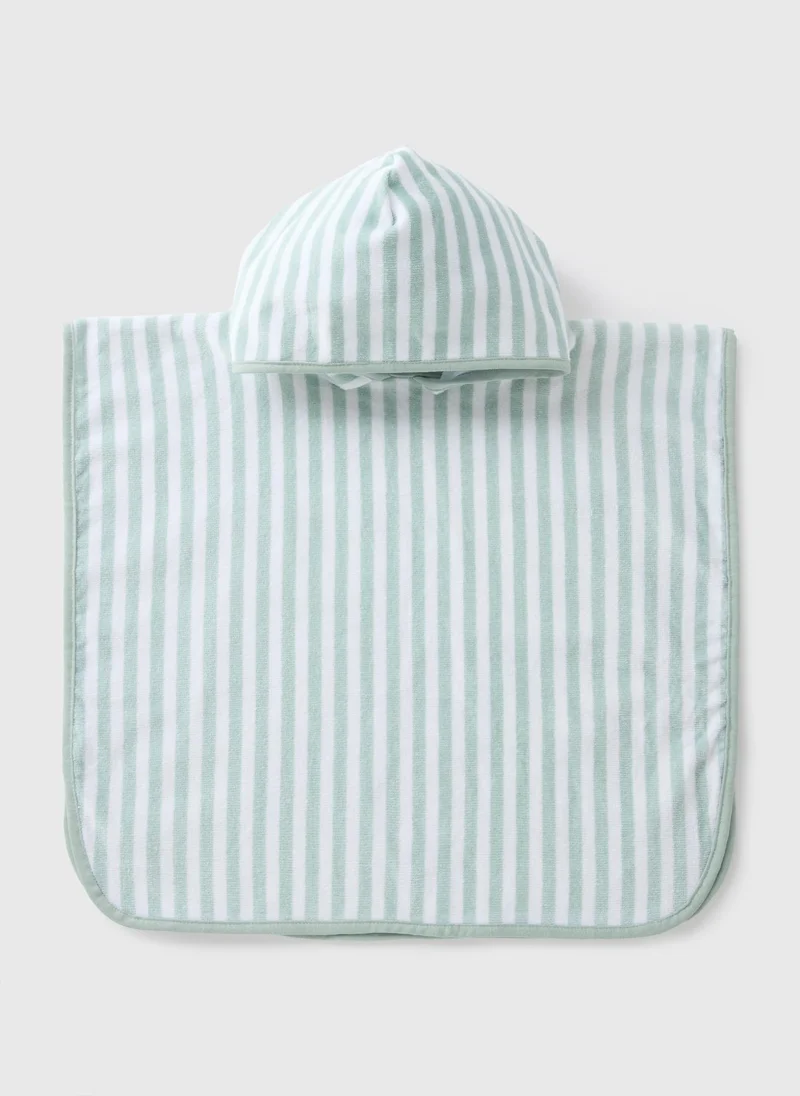 Matalan Kids Sage Stripe Poncho