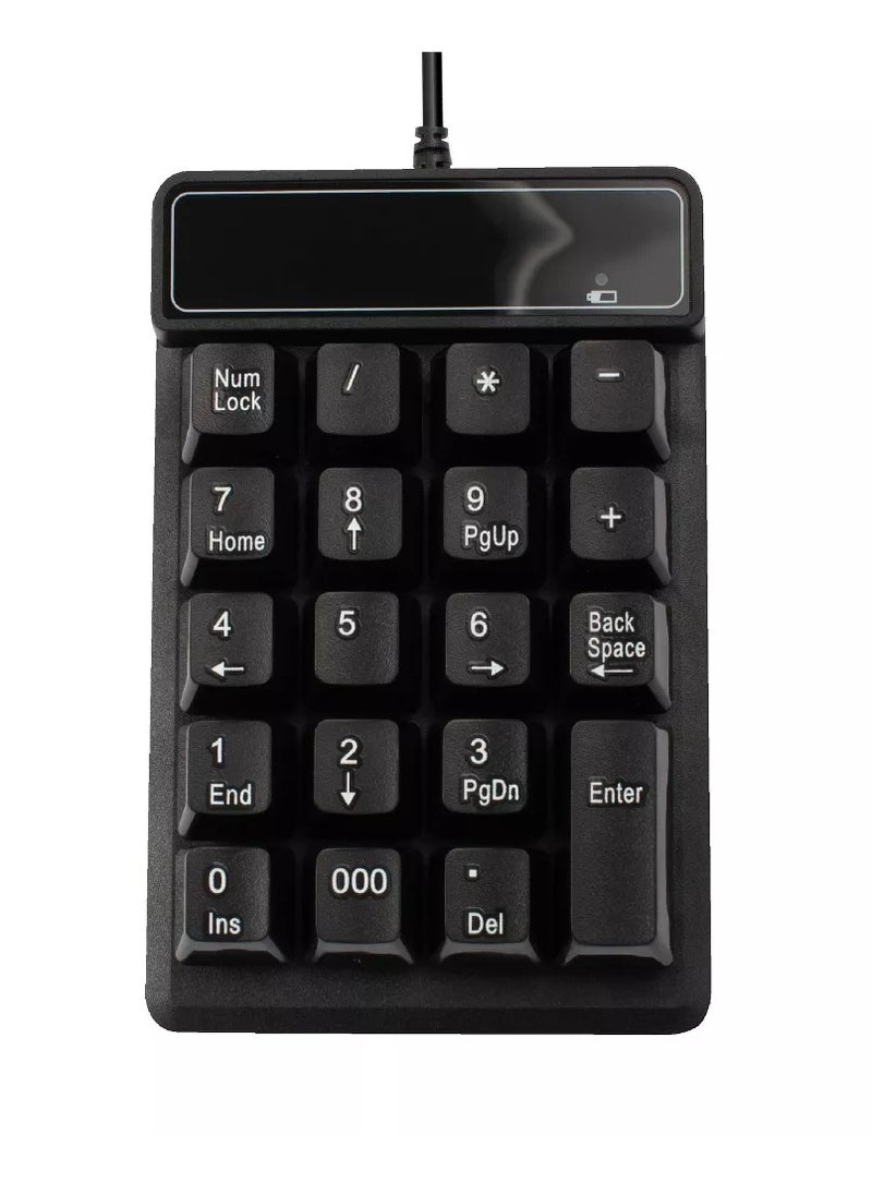 Generic USB Numeric Keypad, Portable Mini Wired Numeric Keypad, 19 Keys Accounting Numeric Keypad for Desktop Laptop PC, Black  - Image 5