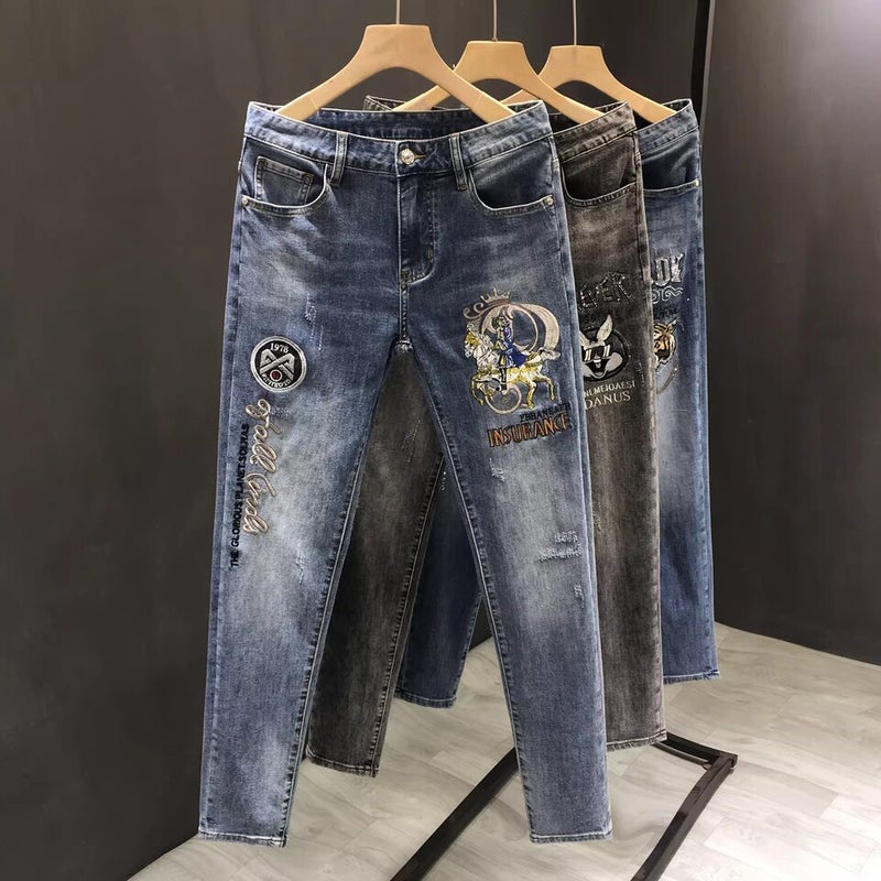 Unisex Classic Denim Jeans Loose Fit Daily Outdoor Wear - Image 2