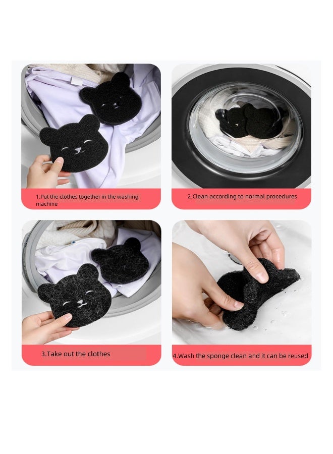إزالة شعر الحيوانات الأليفة للغسيل - عبوة 4، جهاز جمع الوبر القابل لإعادة الاستخدام للطاحونة/الغسالة، يزيل شعر الكلاب/القطط، الفراء، والوبر من الملابس/الغسيل - حل مريح وفعال - Image 2