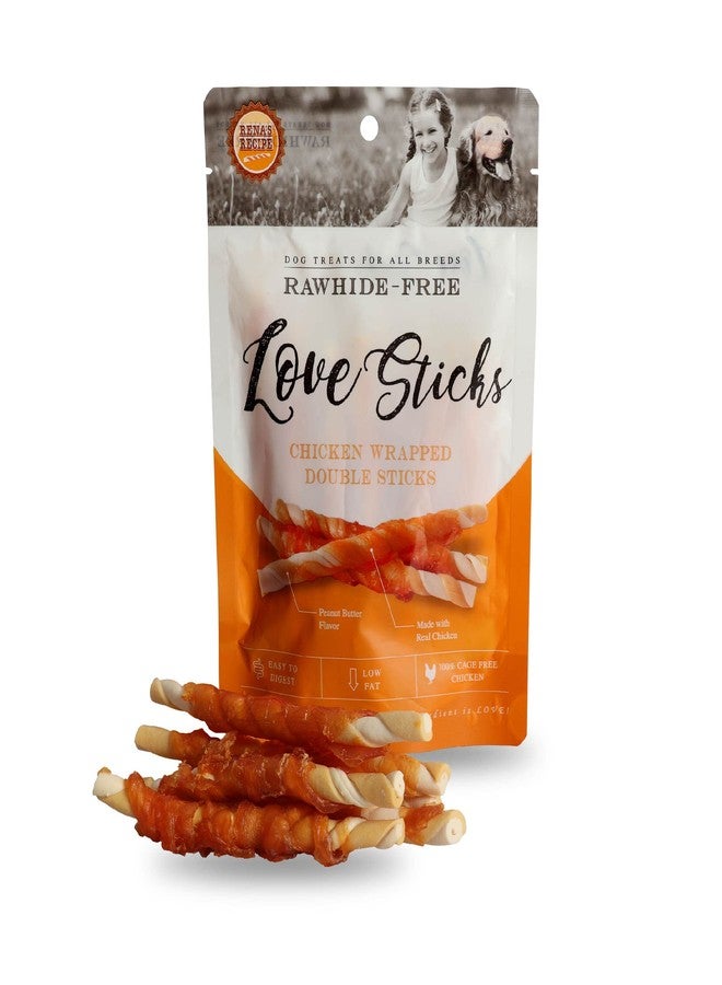 Rena’s Love Chicken Wrapped Double Sticks Dog Treats | High Protein, Low Fat, Natural Chicken Snacks | Long-Lasting Chew Treats for Dogs of All Breeds & Sizes, 438g (Pack of 3) - Image 1