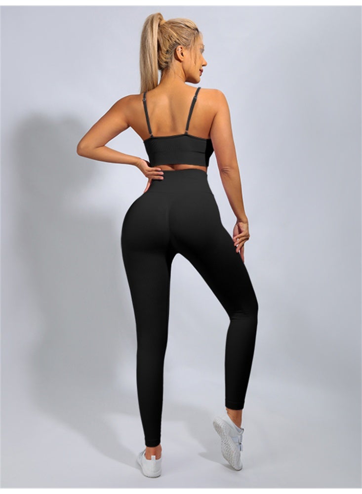 عام مضلع اليوغا مجموعة رياضية الرياضة دعوى المرأة حمالة صدر رياضية رفع طماق رياضية وتتسابق - Image 2