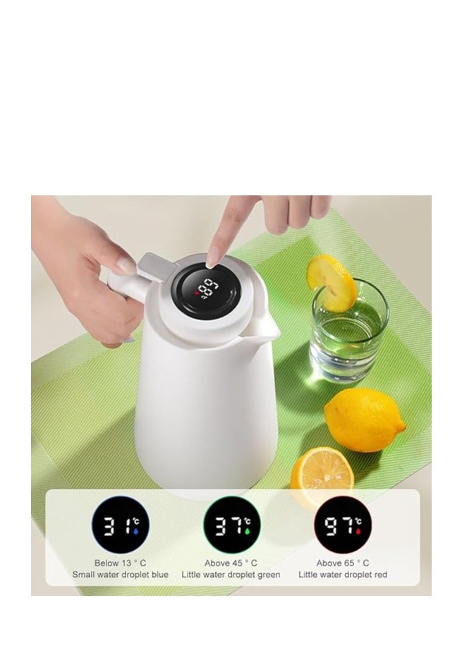 Insulated Thermal Coffee Digital Thermos 1L - For Heat Preservation - For Tea, Coffee, Or Any Cold Drinks - Image 4