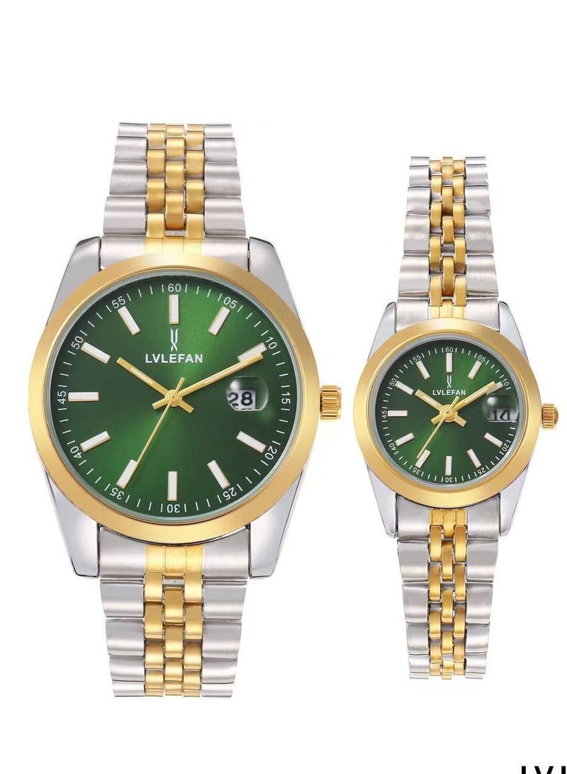 ليفان طقم ساعة يد للزوجين ضد الماء وبجودة عالية من Lv Lefan