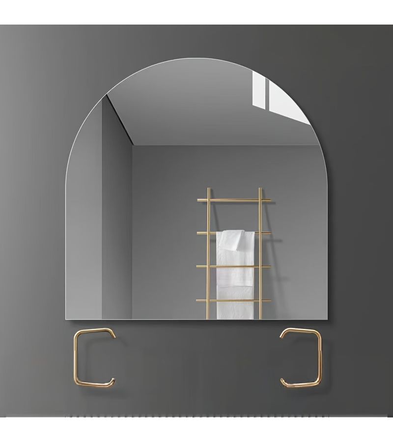 1pc Self-Adhesive High Definition Acrylic Bathroom Mirror 40cmx50cm Arched Design Scratch Resistant For Dressing Table And Wardrobe - Image 4