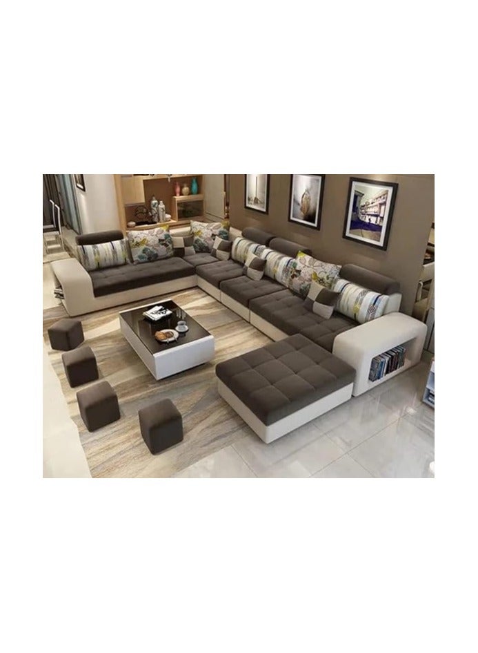 Ripple FURNITURE Simple Leisure  Fashion  Fabric Combination Living Room Sofa  Set  - Image 1