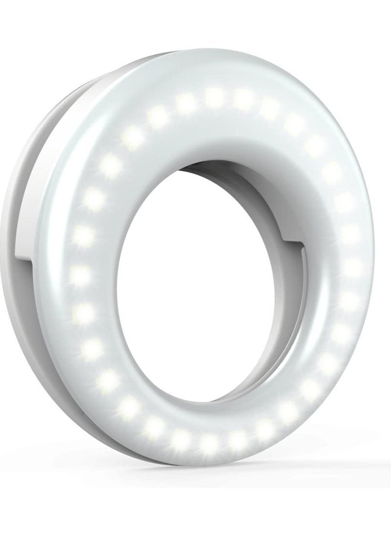 Selfie Ring Lights LED Circle  Cell Phone Laptop Camera Photography Video Lighting Clip On Rechargeable - Image 1