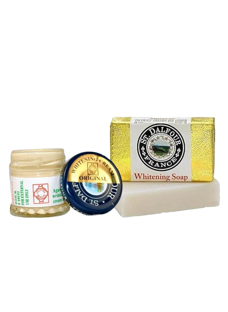 St.Dalfour St Dalfour Radiance Duo: Whitening Soap with Glutathione, Vitamin C & E + Excel Beauty Whitening Cream  - Image 1