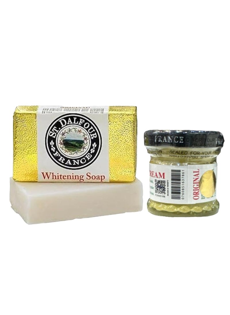 St.Dalfour St Dalfour Radiance Duo: Whitening Soap with Glutathione, Vitamin C & E + Excel Beauty Whitening Cream  - Image 2