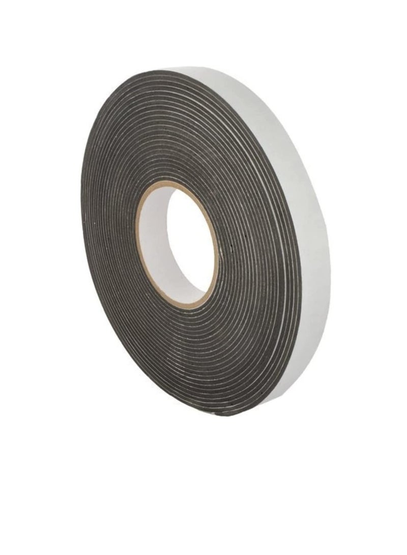 Single Sided Foam Tape Multi-Surface Black Adhesive Weatherstrip Foam Tape Seal Insulation Tape Window Insulation Weather Stripping for Doors, Waterproof, Dustproof, Soundproof (1 Inch)  - Image 1