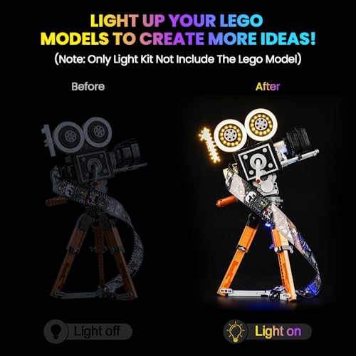 Hilighting Upgraded Led Light Kit for Lego Walt Disney Tribute Camera 43230 Disney Fan Building Set Compatible with Lego 43230 Model Not Included - Image 5