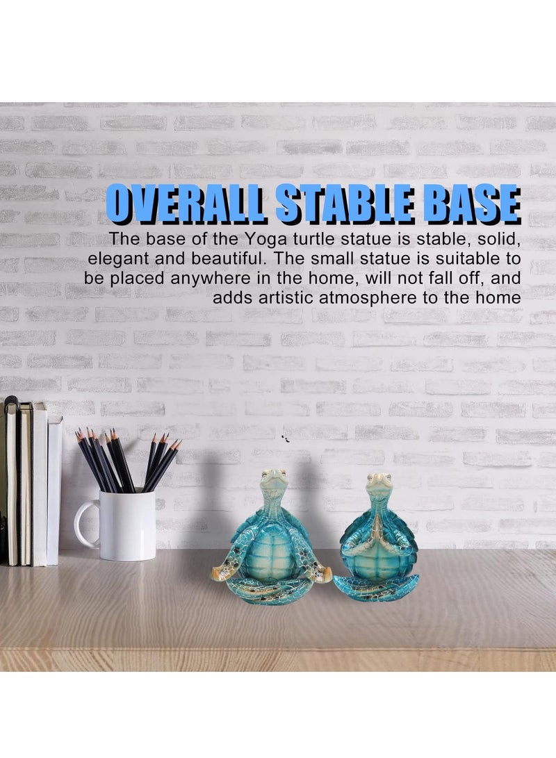 Excefore Sea Turtle Meditating Yoga Figurines, Yoga Sea Turtle Figurine Statues for Meditating, for Living Room Office Bedroom Decoration and Spiritual Garden Room - Image 4