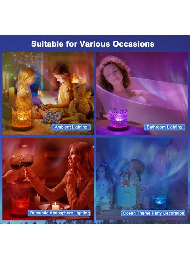 LED Water Ripple Projector Lamp Rotating Ocean Light Remote Control - Image 5