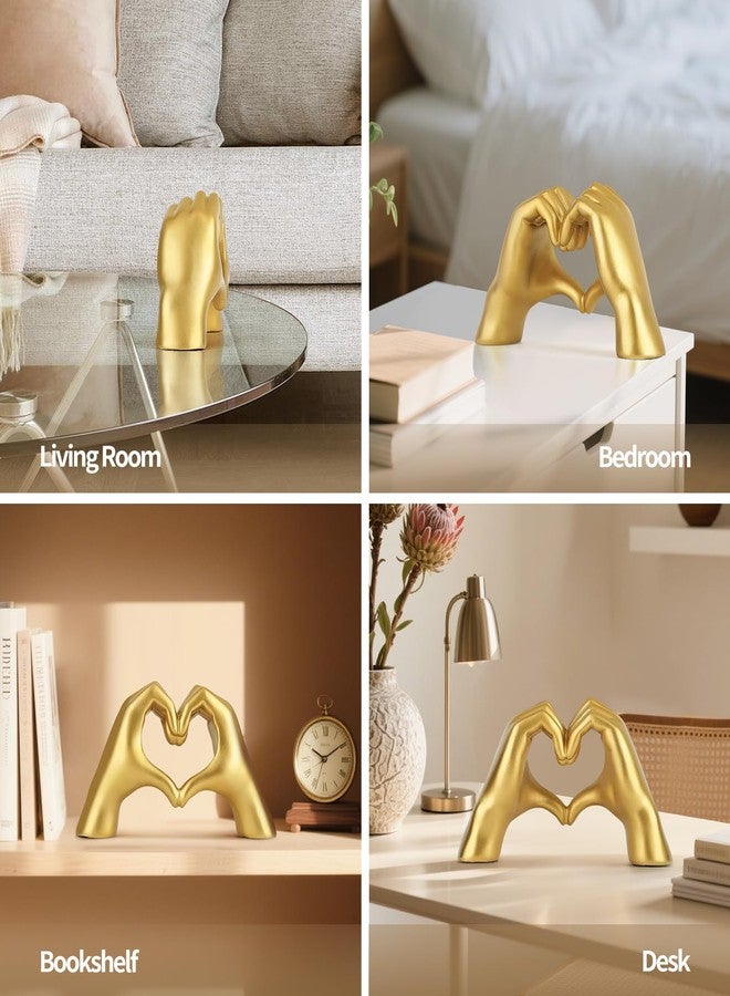 Magicsculp Gold Heart Hands Statue – 9.4" W Taylor Swift Inspired Decor, Elegant Gold Room Decor for Desk, Bookshelf, or Coffee Table, for Fans & Home Décor Accents - Image 3