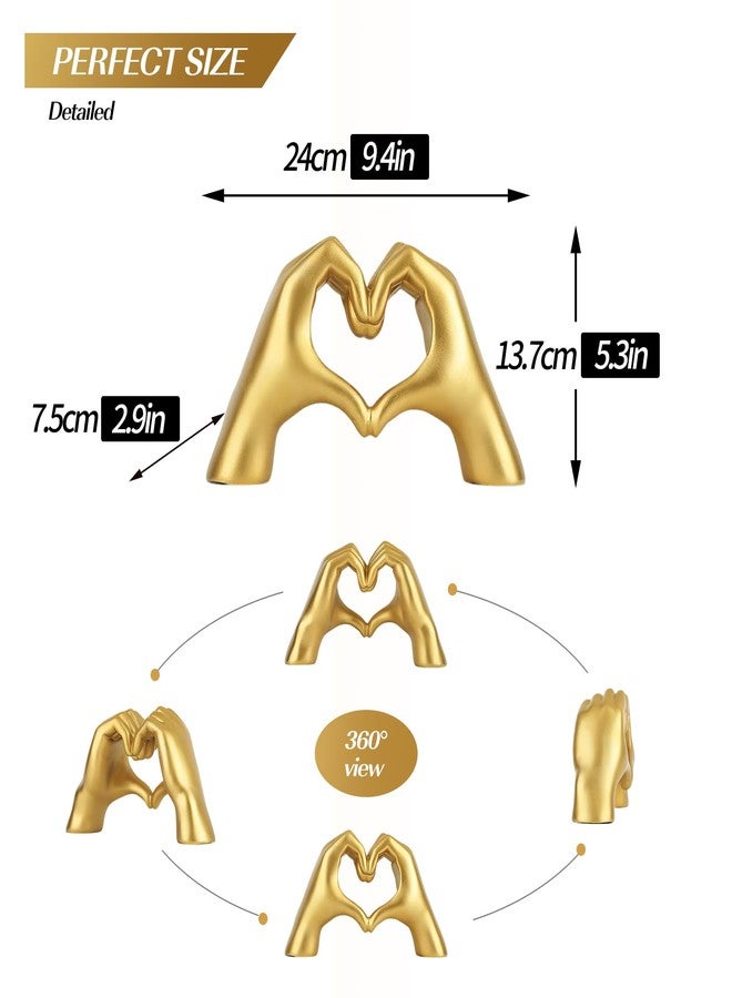 Magicsculp Gold Heart Hands Statue – 9.4" W Taylor Swift Inspired Decor, Elegant Gold Room Decor for Desk, Bookshelf, or Coffee Table, for Fans & Home Décor Accents - Image 4