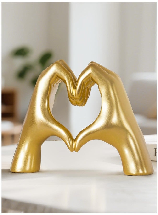 Magicsculp Gold Heart Hands Statue – 9.4" W Taylor Swift Inspired Decor, Elegant Gold Room Decor for Desk, Bookshelf, or Coffee Table, for Fans & Home Décor Accents - Image 1
