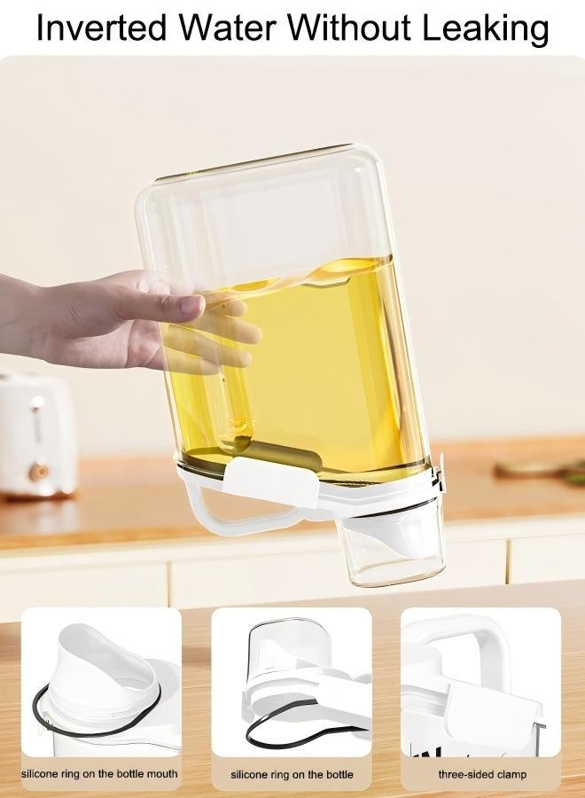 Kitchen Storage Container  Rice Storage Container Rice Dispenser Food Storage Containers Household Rice Bucket Transparent Plastic Grain Storage Container Sealed Household Grain Storage Bucket with Measuring Cups (2800ML)  - Image 3