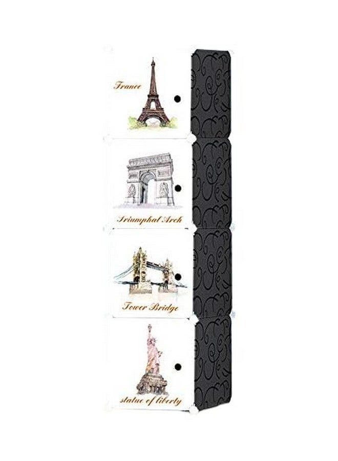 KRISHYAM Portable Closet Wardrobe Cube - Space-Saving Modular Cabinet for Hanging Clothes, Books, Toys, Towels - 4 Box Set (Pink, Green, Blue, Tower) - Plastic - Image 3