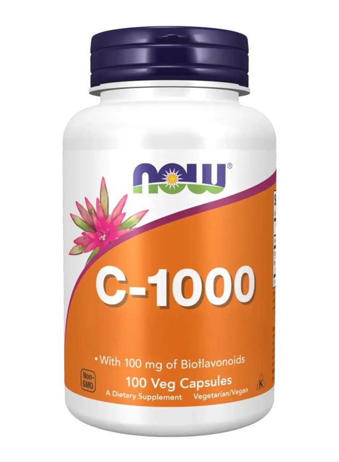 Now Foods Vitamin C1000 Veg Capsules, 100 Veg Capsules Per Bottle - Image 2