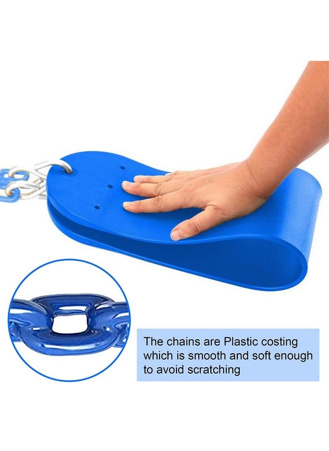 Toy Park - Toy Park Baby Flexible Swing seat with 60'' Heavy Duty Chain & Snap Hooks (Blue), Jhula for Adults, Indoor/Outdoor Hanging Swing for Baby, Swing for Balcony, Swing for Kids and Adults - Image 1