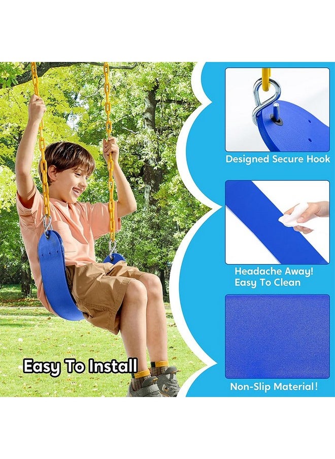 Toy Park - Toy Park Baby Flexible Swing seat with 60'' Heavy Duty Chain & Snap Hooks (Blue), Jhula for Adults, Indoor/Outdoor Hanging Swing for Baby, Swing for Balcony, Swing for Kids and Adults - Image 1