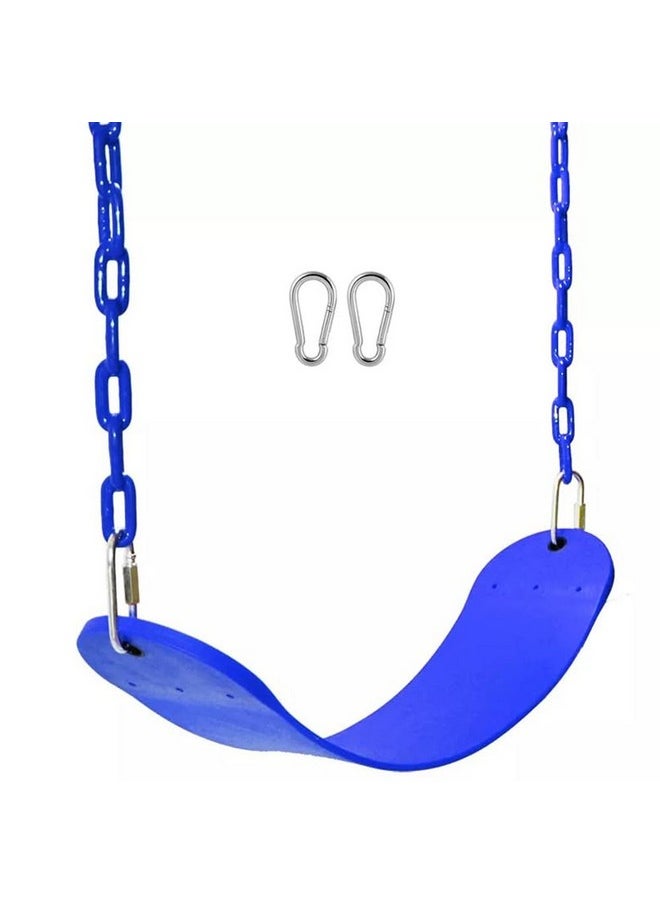 Toy Park - Toy Park Baby Flexible Swing seat with 60'' Heavy Duty Chain & Snap Hooks (Blue), Jhula for Adults, Indoor/Outdoor Hanging Swing for Baby, Swing for Balcony, Swing for Kids and Adults - Image 1